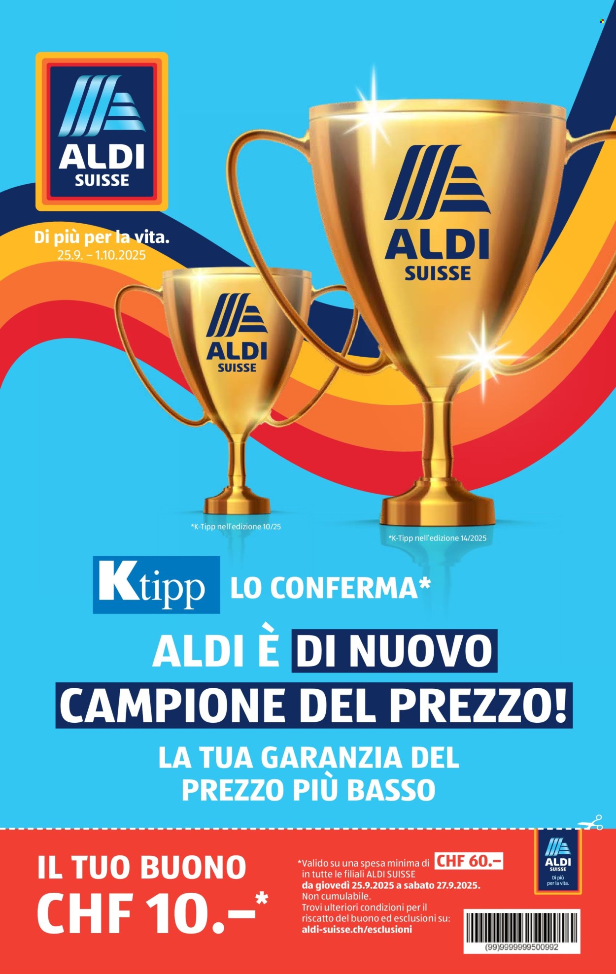 Volantino Aldi - 25.9.2025 - 1.10.2025. Pagina 1. Pagina 1