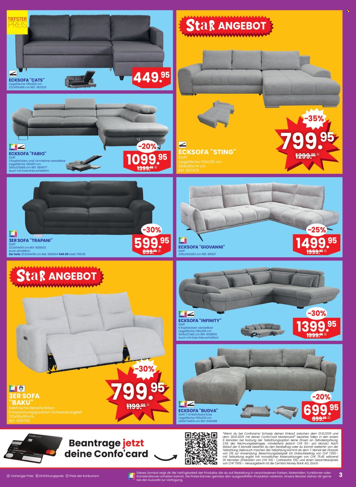 Volantino Conforama - 1.10.2025 - 14.10.2025. Pagina 3. Pagina 3
