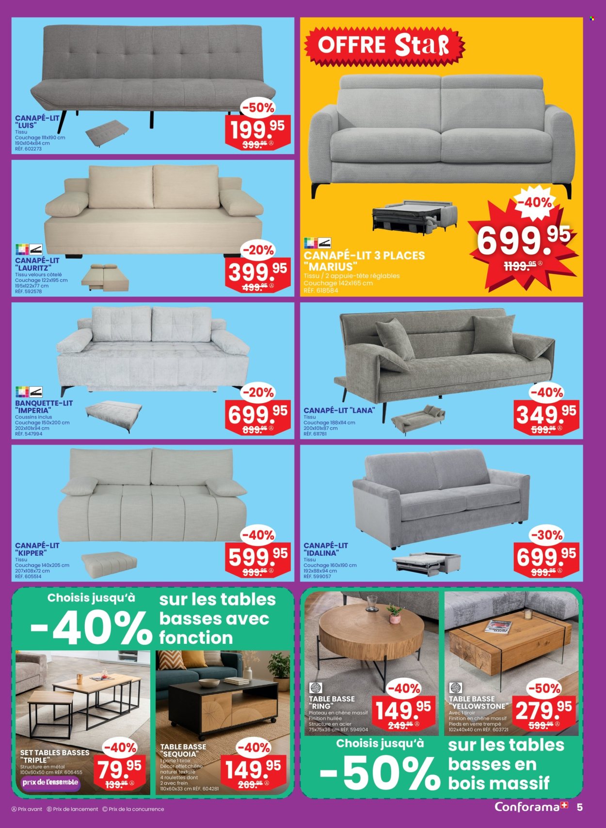 Volantino Conforama - 1.10.2025 - 14.10.2025. Pagina 5. Pagina 5