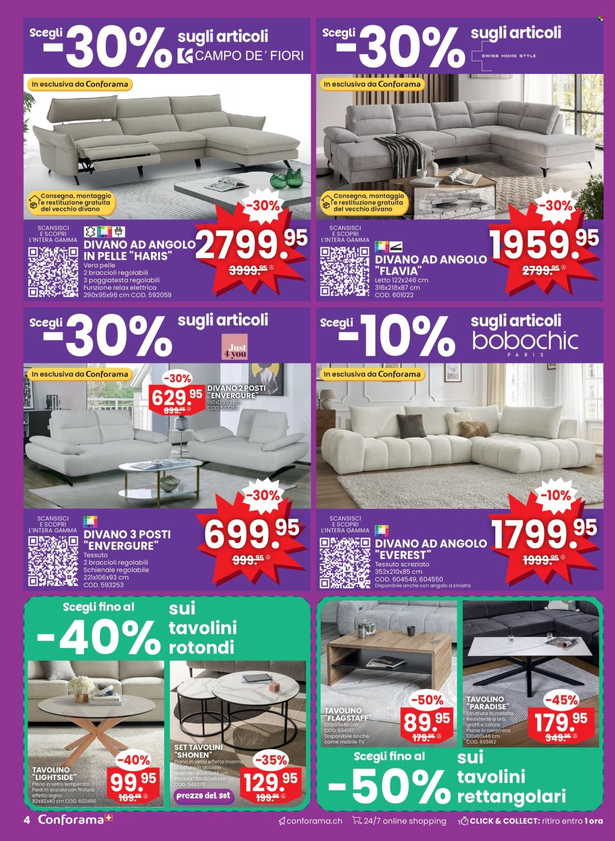 Volantino Conforama - 1.10.2025 - 14.10.2025. Pagina 4. Pagina 4