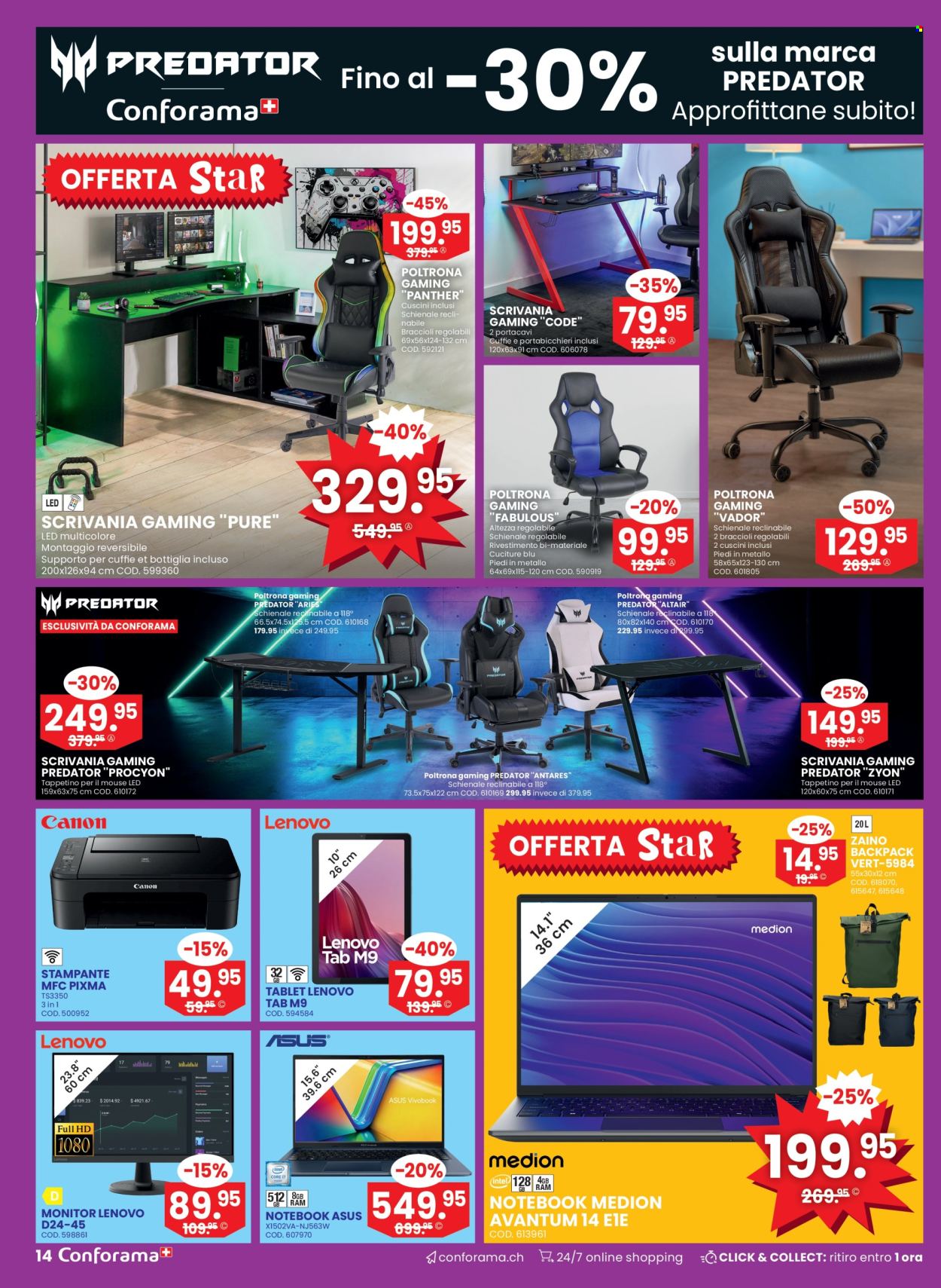 Volantino Conforama - 1.10.2025 - 14.10.2025. Pagina 14. Pagina 14