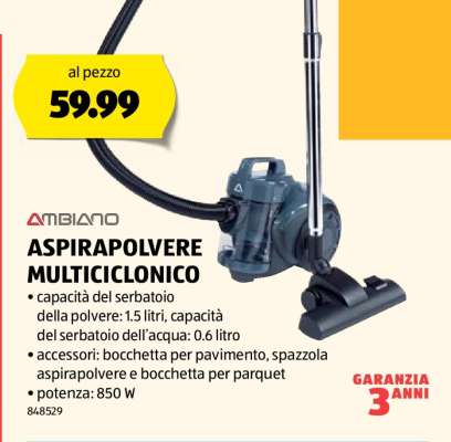 AMBIANO ASPIRAPOLVERE MULTICICLONICO