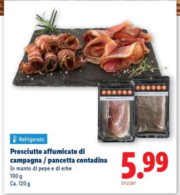 Prosciutto affumicato di campagna / pancetta contadina