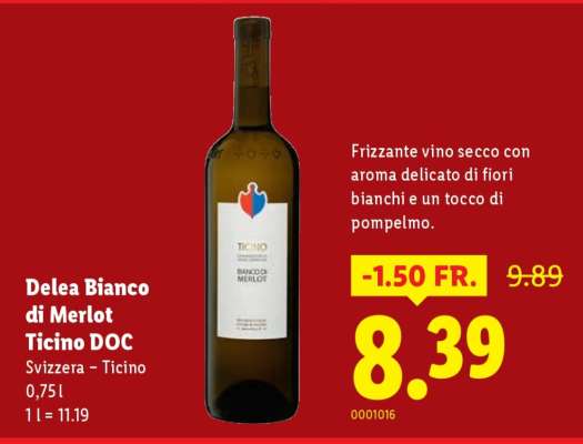 Delea Bianco di Merlot Ticino DOC