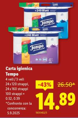 Carta igienica Tempo