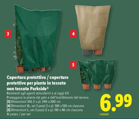 Copertura protettiva / coperture protettive per piante in tessuto non tessuto Parkside