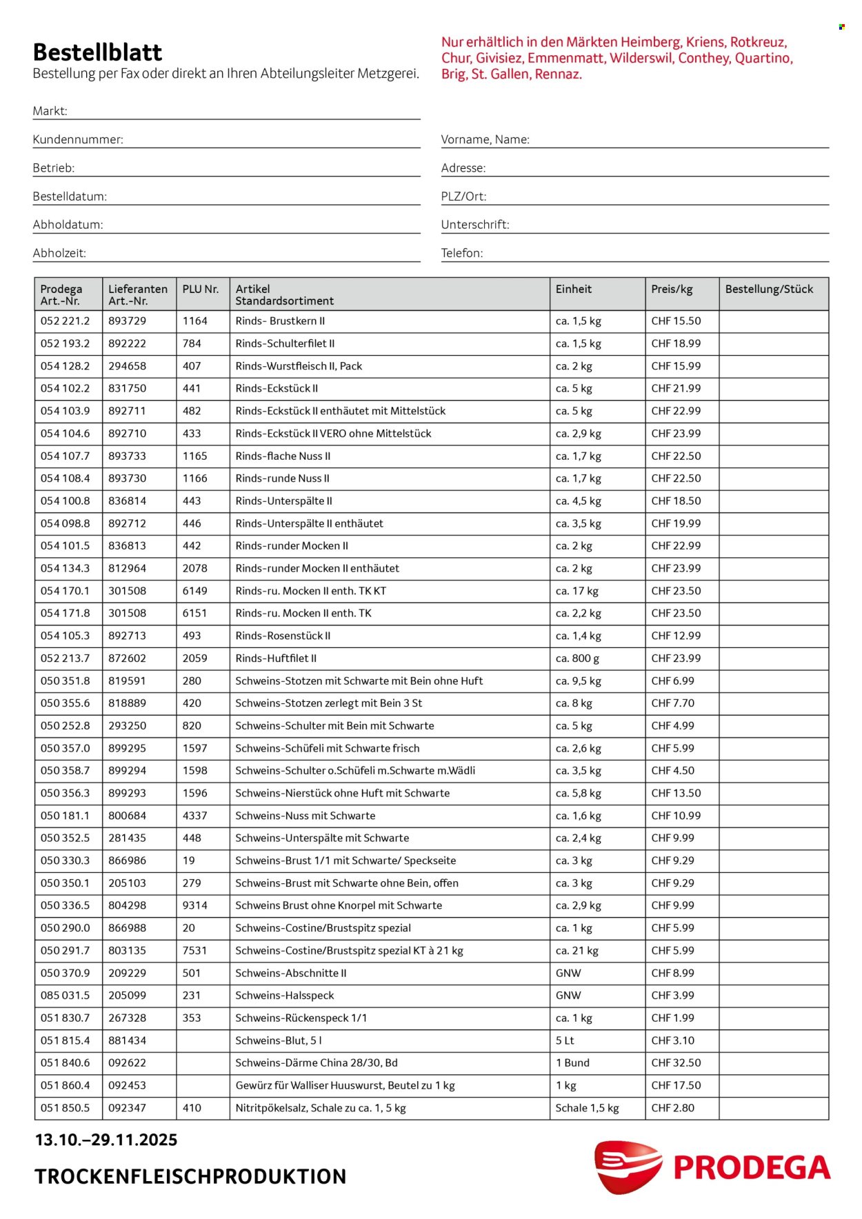 Volantino Prodega - 13.10.2025 - 29.11.2025. Pagina 4. Pagina 4