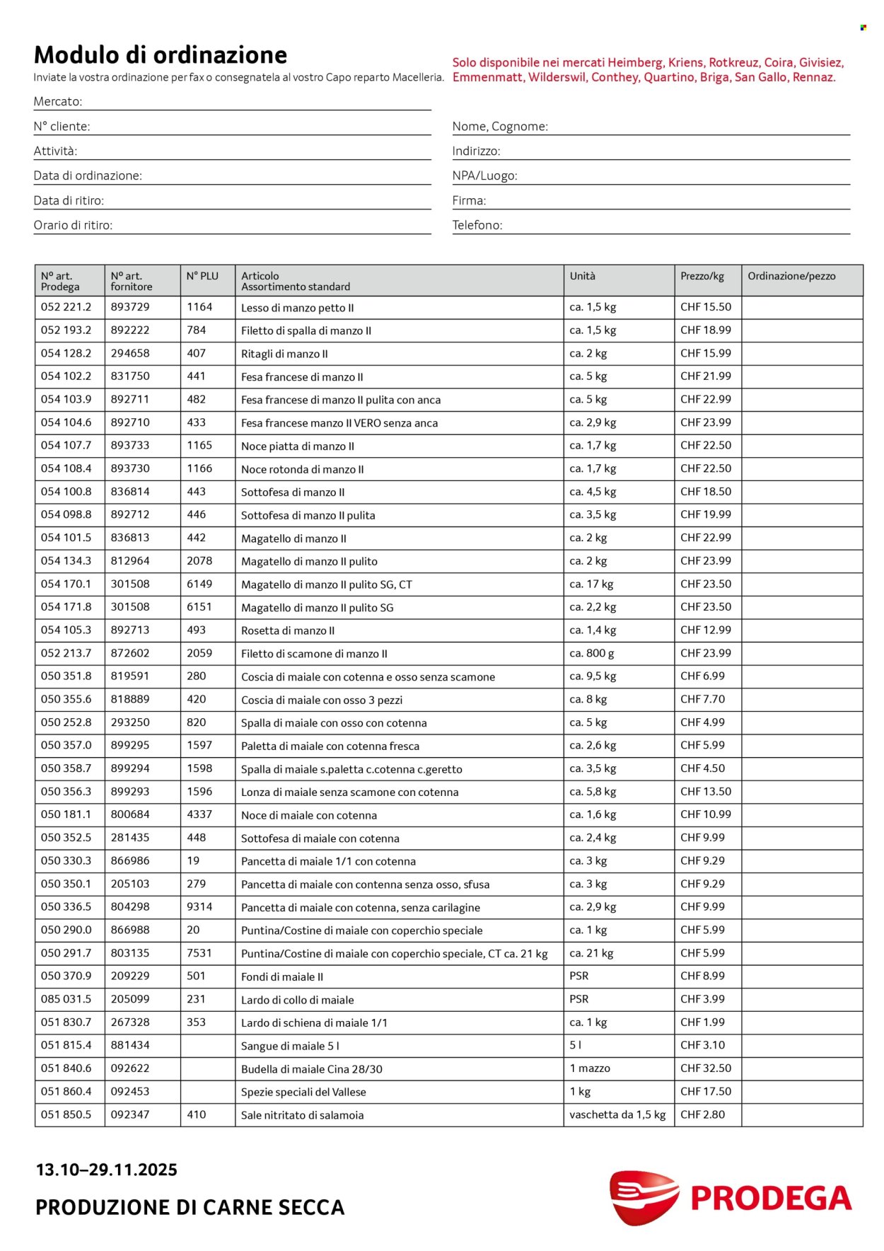 Volantino Prodega - 13.10.2025 - 29.11.2025. Pagina 4. Pagina 4