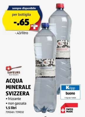 Acqua minerale svizzera