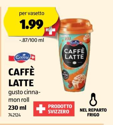CAFFÈ LATTE gusto cinnamon roll