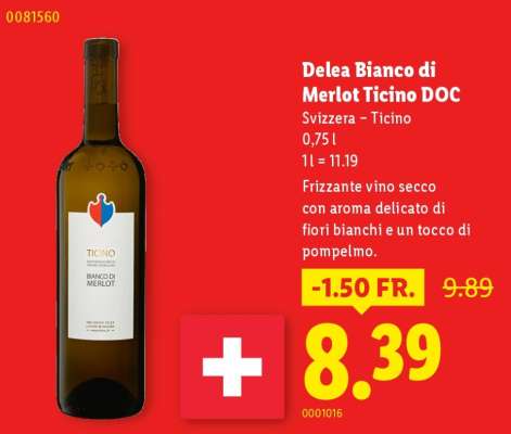 Delea Bianco di Merlot Ticino DOC