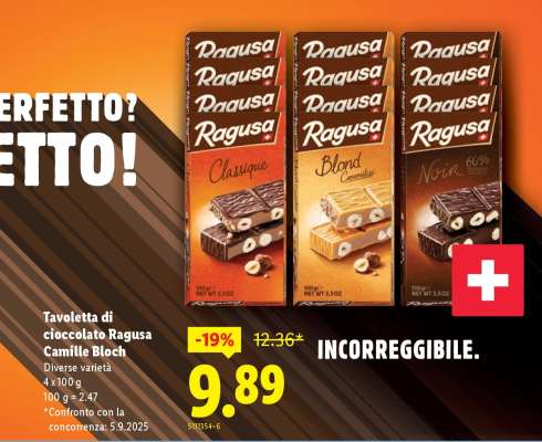 Tavoletta di cioccolato Ragusa Camille Bloch