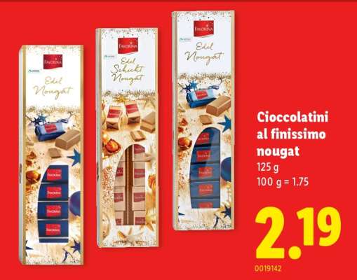 Cioccolatini al finissimo nougat