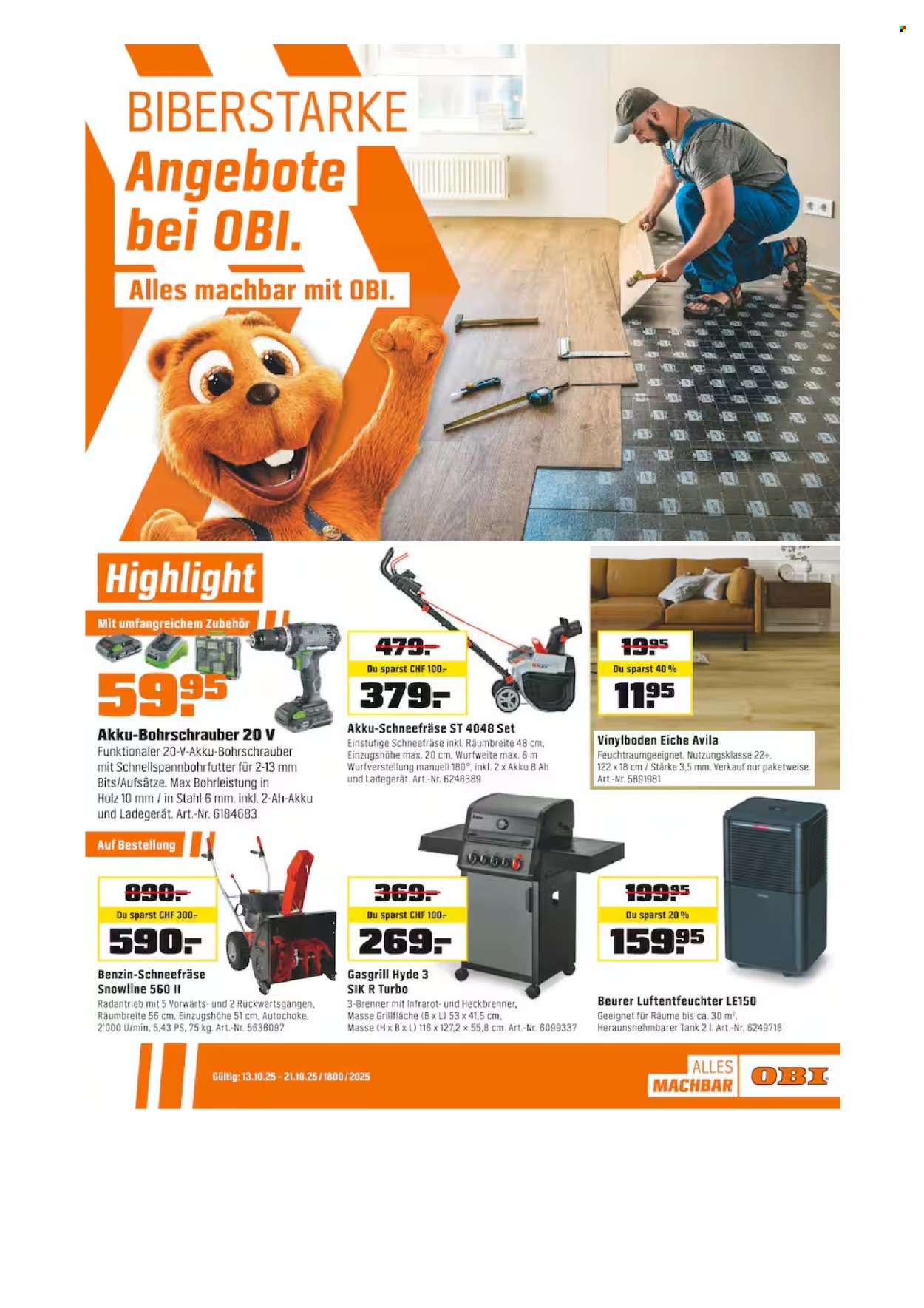 Volantino OBI - 13.10.2025 - 21.10.2025. Pagina 1. Pagina 1