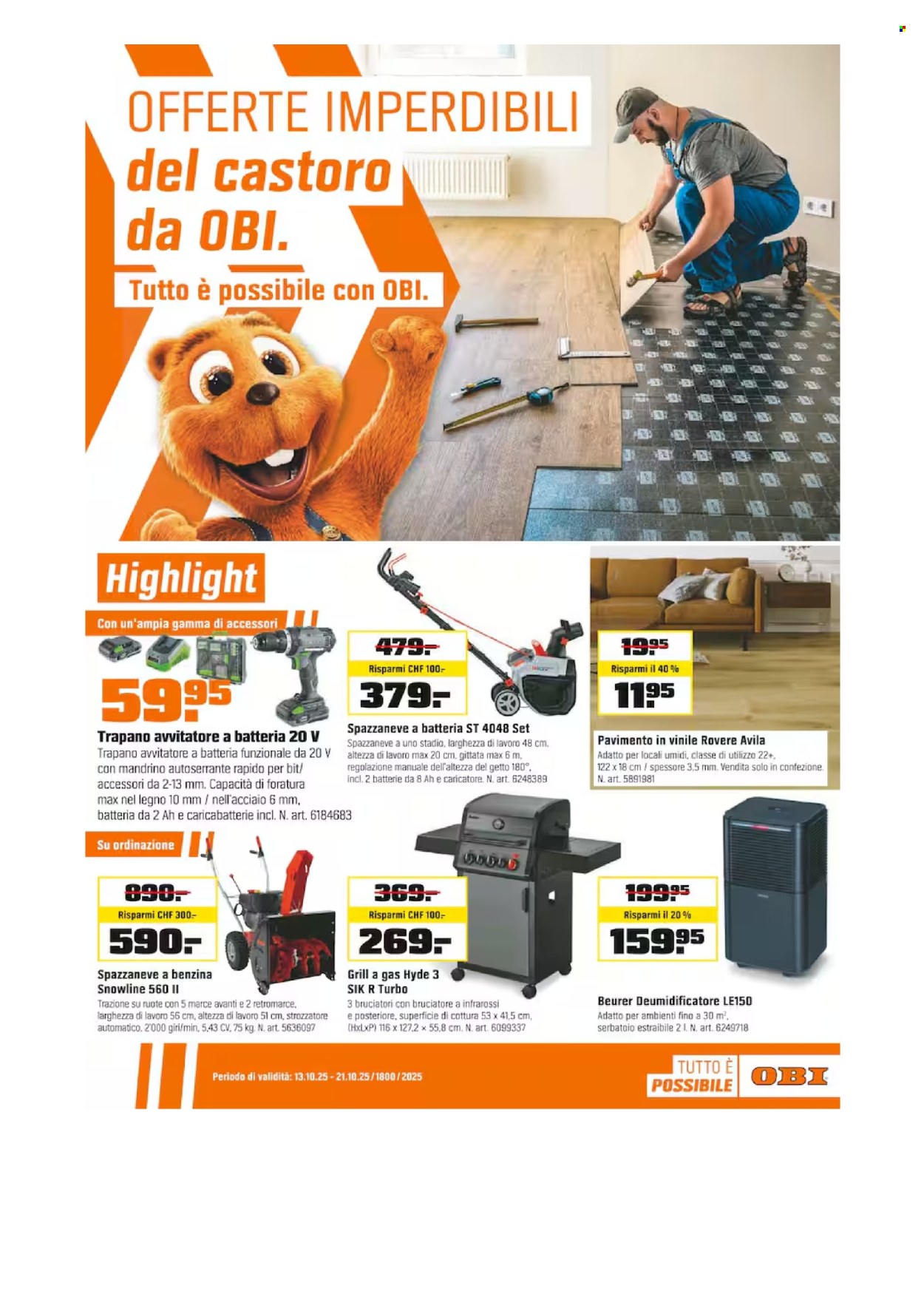 Volantino OBI - 13.10.2025 - 21.10.2025. Pagina 1. Pagina 1