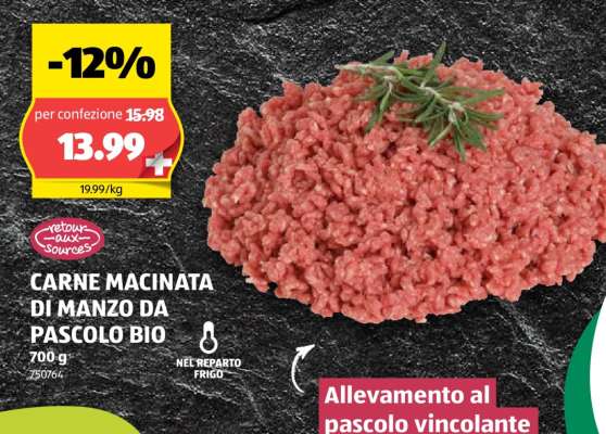 CARNE MACINATA DI MANZO DA PASCOLO BIO