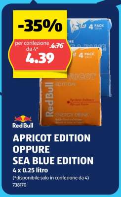 Red Bull APRICOT EDITION OPPURE SEA BLUE EDITION