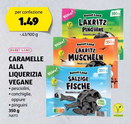 Sweet Land Caramelle alla liquerizia vegane