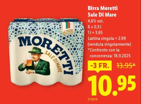 Birra Moretti Sale Di Mare