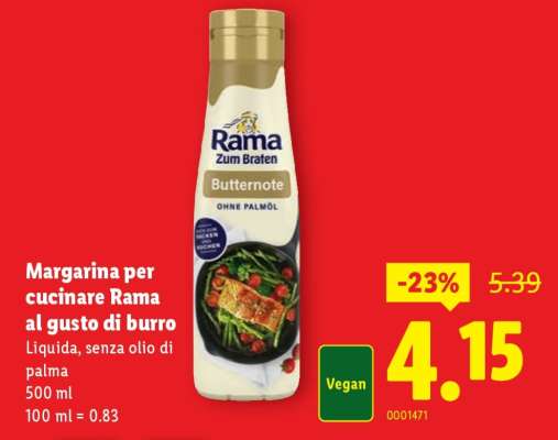 Margarina per cucinare Rama al gusto di burro