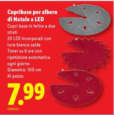 Copribase per albero di Natale a LED