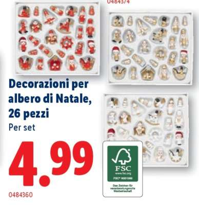 Decorazioni per albero di Natale, 26 pezzi