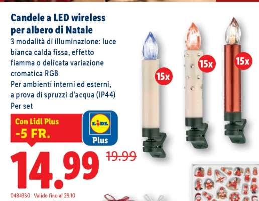 Candele a LED wireless per albero di Natale