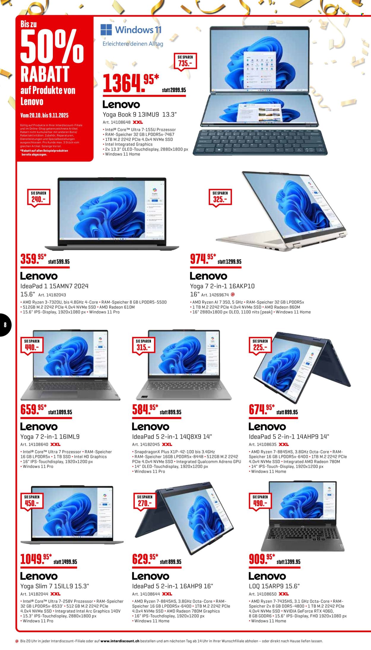 Volantino Interdiscount - 20.10.2025 - 9.11.2025. Pagina 8. Pagina 8