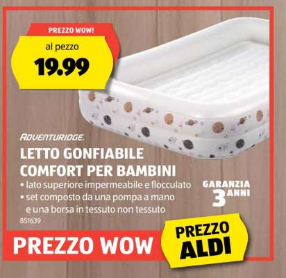 Adventuridge Letto Gonfiabile Comfort per Bambini