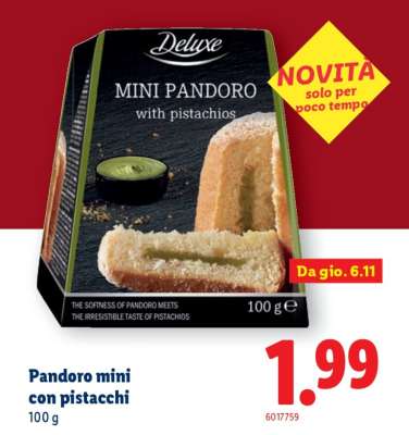 Pandoro mini con pistacchi