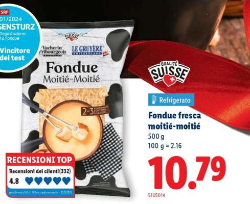 Fondue fresca moitié-moitié