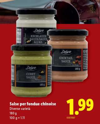 Salse per fondue chinoise