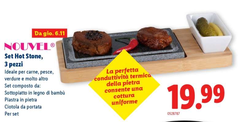 NOUVEL Set Hot Stone, 3 pezzi