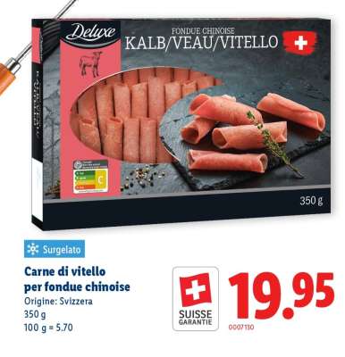 Deluxe Fondue Chinoise Kalb/Veau/Vitello