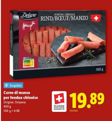 Deluxe Fondue Chinoise Rind/Boeuf/Manzo