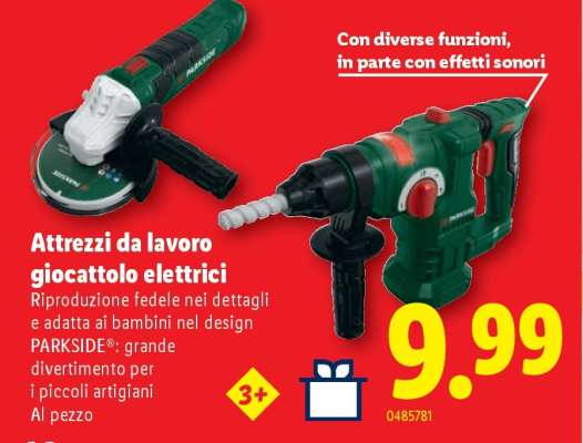 Attrezzi da lavoro giocattolo elettrici