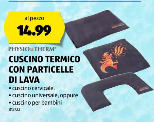 CUSCINO TERMICO CON PARTICELLE DI LAVA