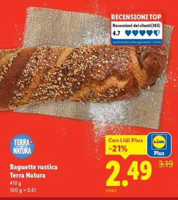 Baguette rustica Terra Natura