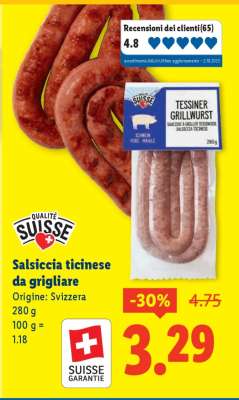 Salsiccia Ticinese da Grigliare