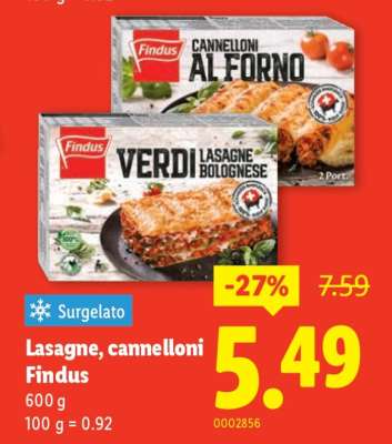 Lasagne/​cannelloni Findus