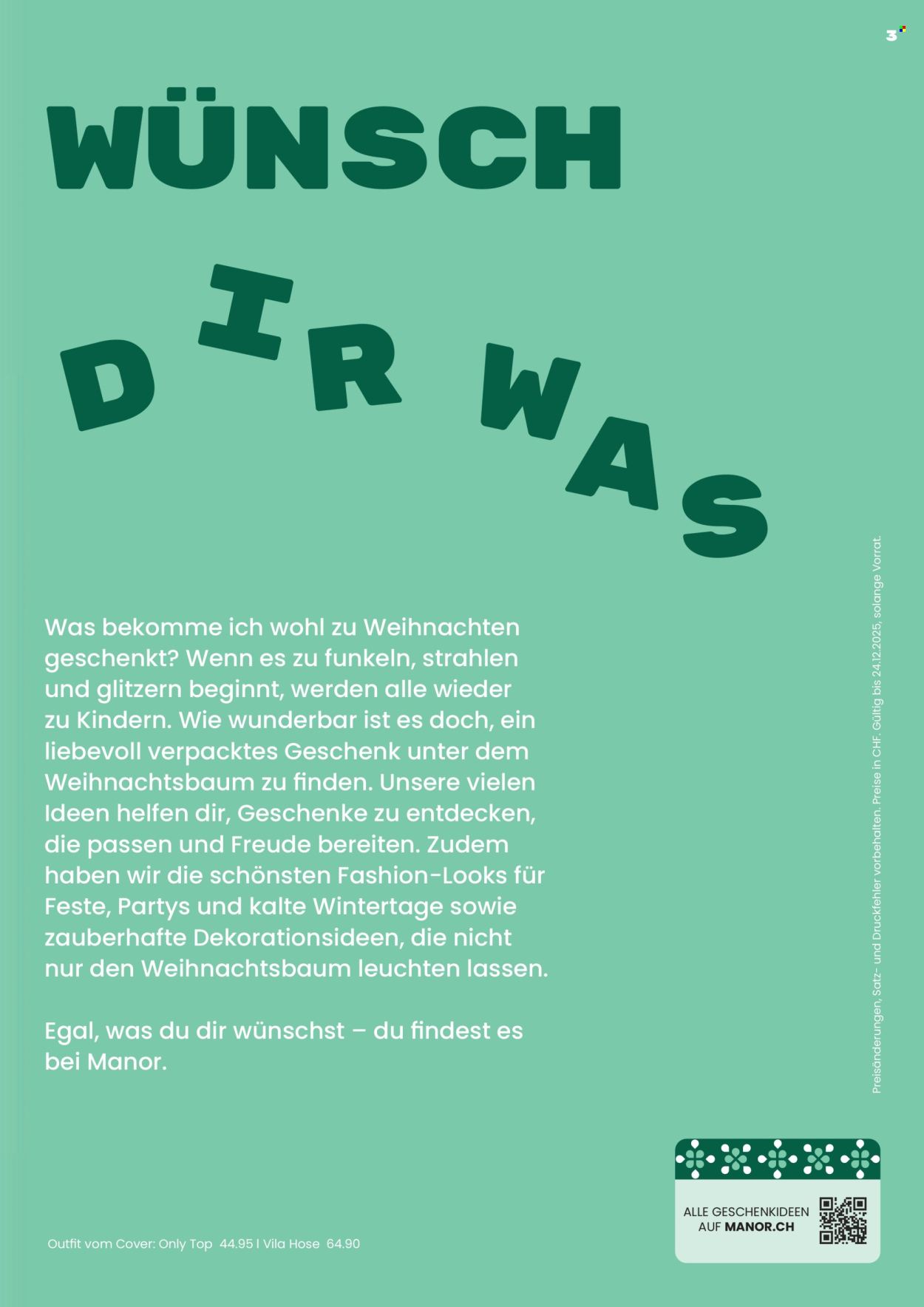 Volantino Manor - 6.11.2025 - 24.12.2025. Pagina 3. Pagina 3