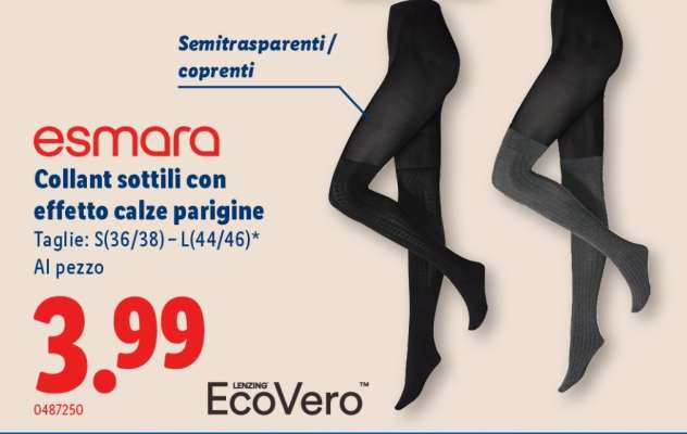 esmara Collant sottili con effetto calze parigine