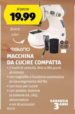 MACCHINA DA CUCIRE COMPATTA