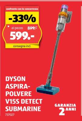 Dyson Aspirapolvere V15S Detect Submarine
