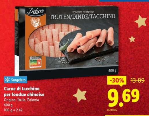 Carne di tacchino per fondue chinoise