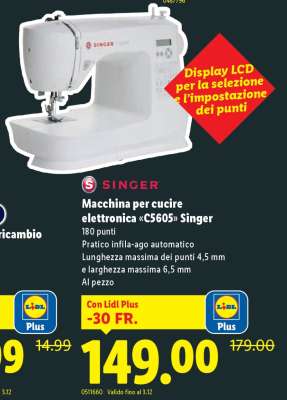Singer Macchina per cucire elettronica «C560»