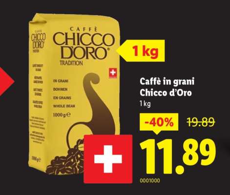 Caffè in grani Chicco d’Oro