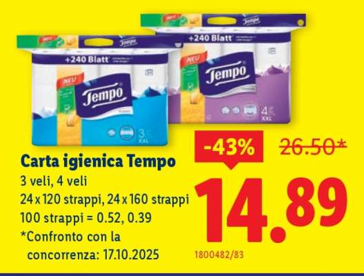 Carta igienica Tempo