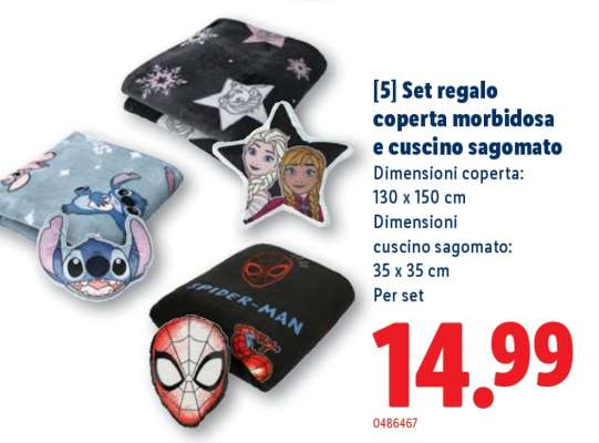 Set regalo coperta morbidosa e cuscino sagomato