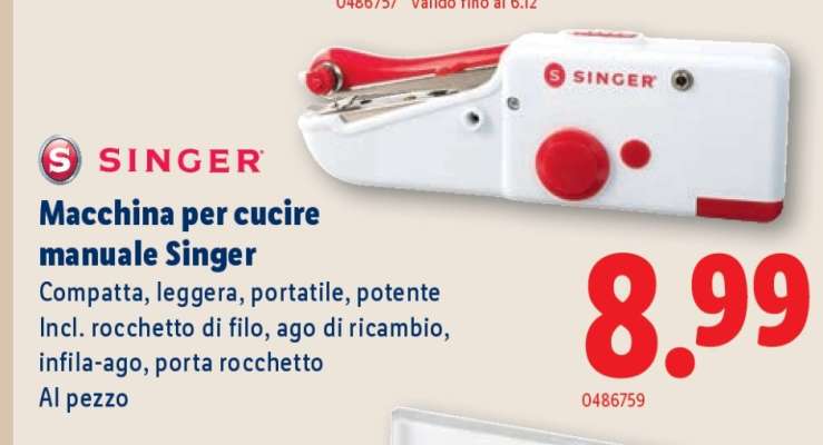 Macchina per cucire manuale Singer